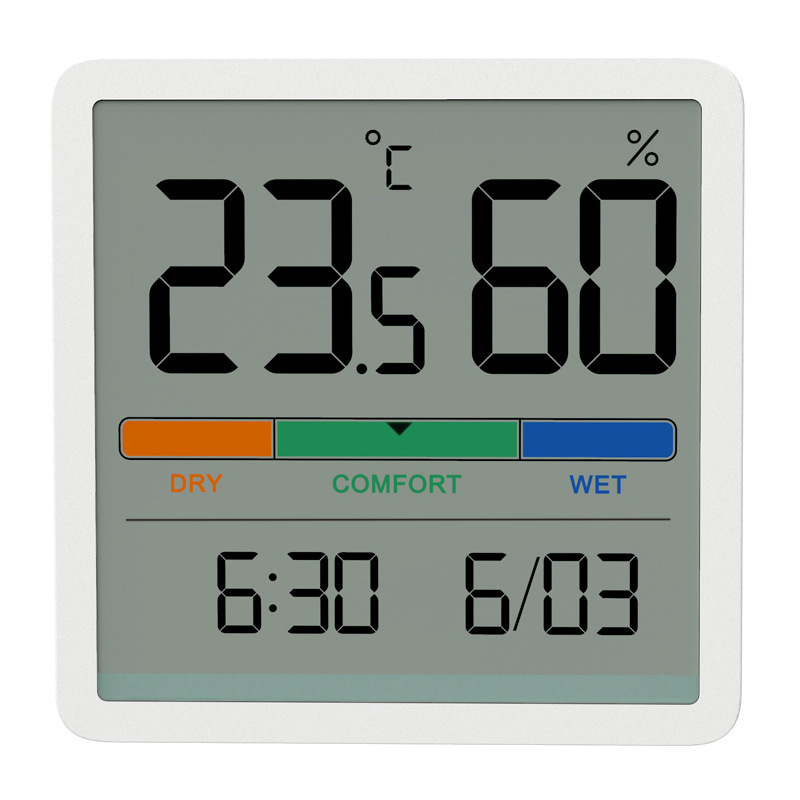 工場卸売り新型両用デジタル室内温湿度計家庭用時計キッチン冷蔵庫電子測定器|undefined