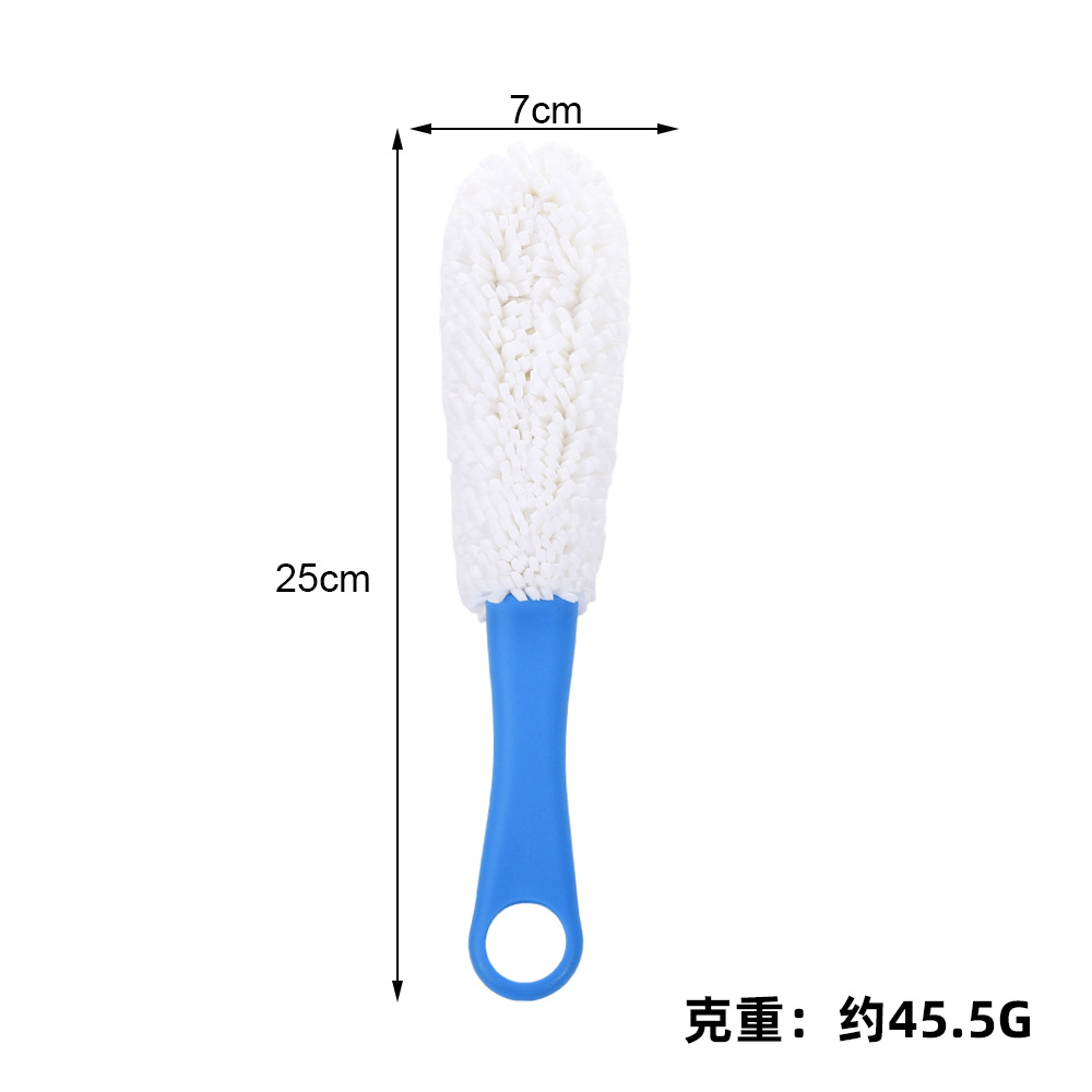 반으로 접힌 플라스틱 손잡이 EVA 컵 브러시 26x7cm