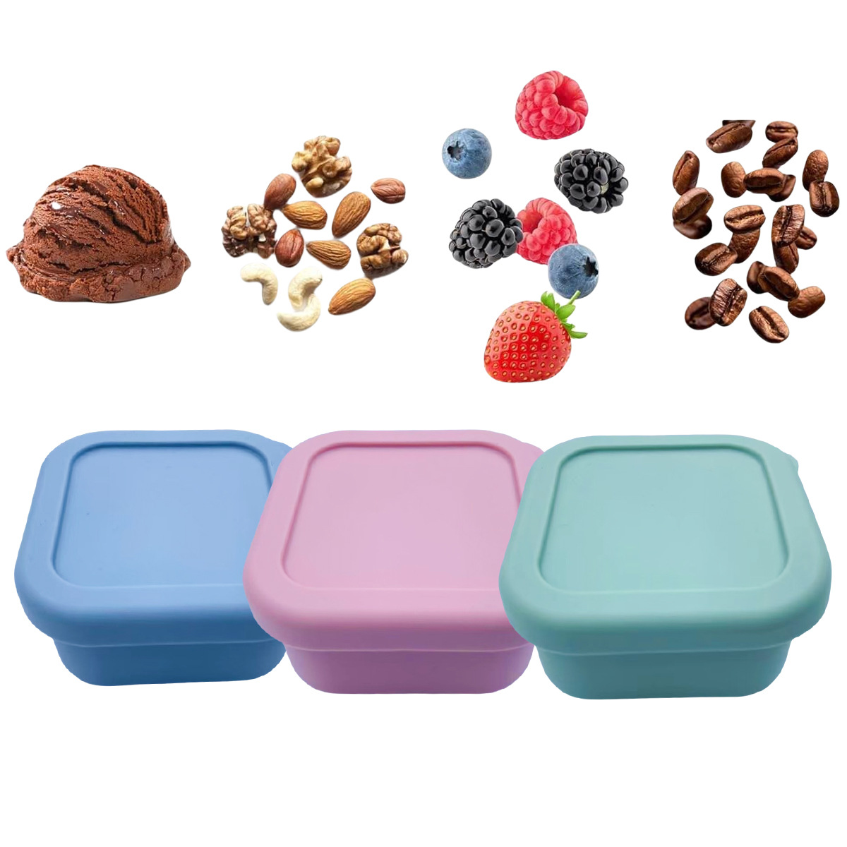 Factory Silicone Food Supplement Box Crisper Baby Food Supplement Box Kidsren's Snack Storage Container with Lid Microwave Food Supplement