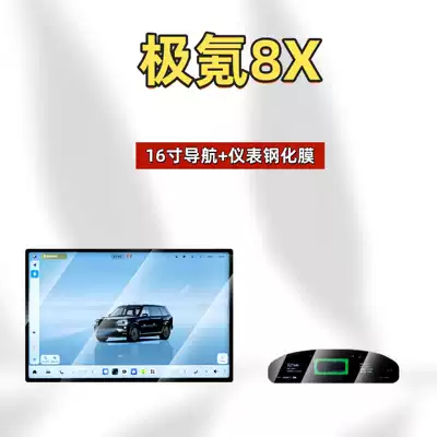 Car interior film Control Tempered Film, Central Control - suitable-for-zeekr-8x-navigation-instrument-panel-high-definition-tempered-glass-screen-protector