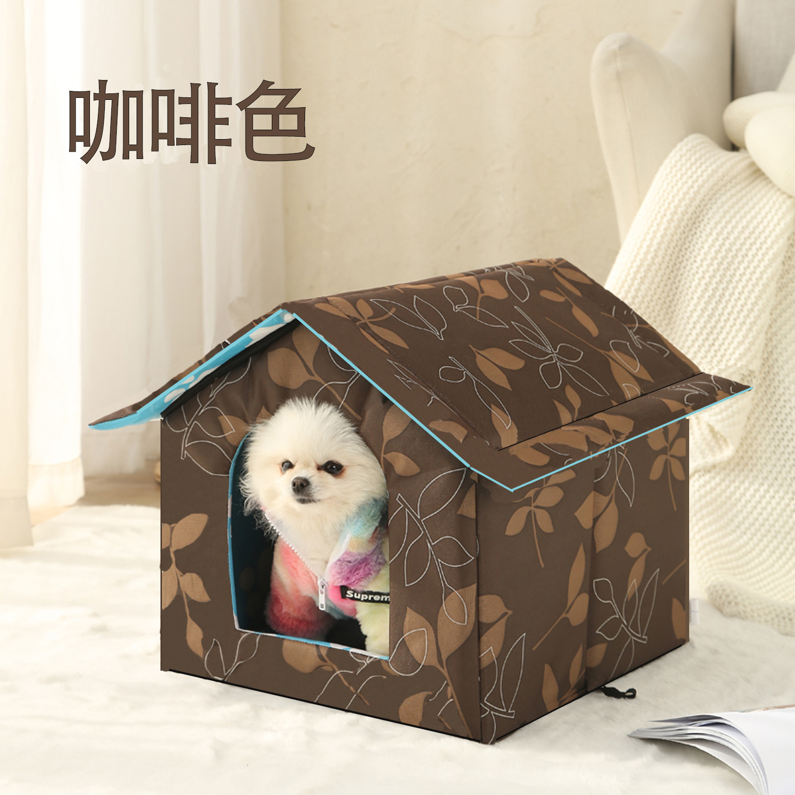 Nido de gato errante impermeable gato casa perrera al aire libre gato callejero casa caliente mascota casa Villa plegable extraíble y lavable