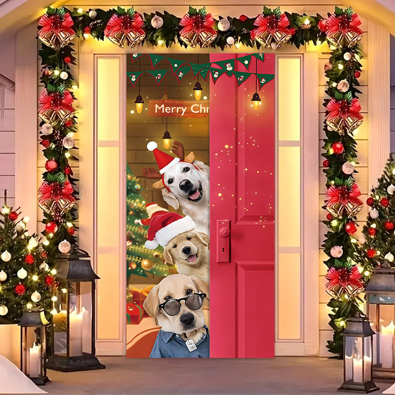 Transfronterizos JIT Navidad decoración colgante festivales atmósfera etiqueta de puerta fiesta atmósfera de fondo decoración cubierta de puerta