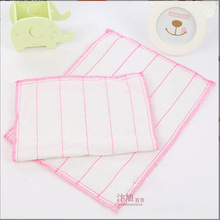 厂家直供30*40勾边布料洗碗布 木纤维双面洗碗巾2元店日用百货