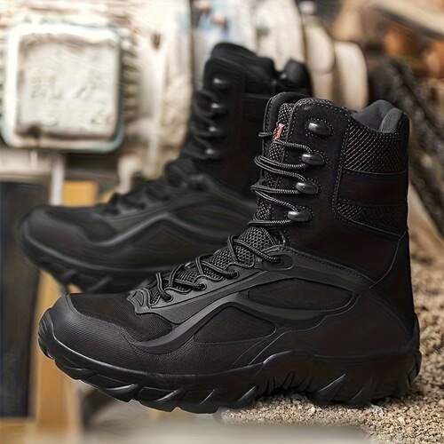 High-top battlefield outdoor camping desert land war large-size combat Martin boots men's four-season special forces tactical boots