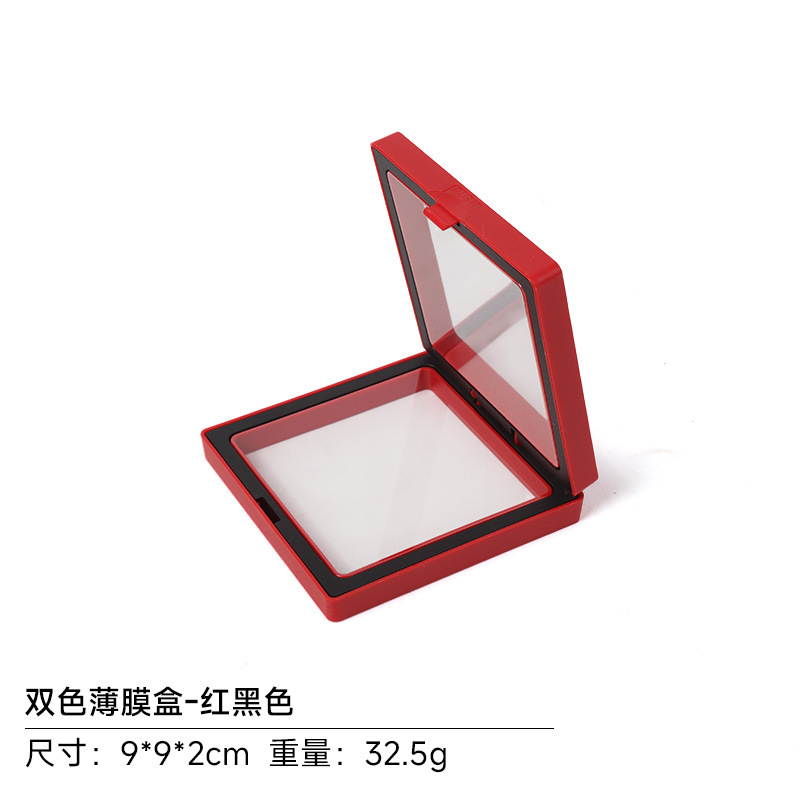 Caja de suspensión transparente de doble color pe caja de película de color collar caja de joyería joyería anillo caja de embalaje de pulseras image 13