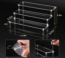 亚克力三层透明化妆品展示架卧室客厅厨房浴室多功能展示收纳架