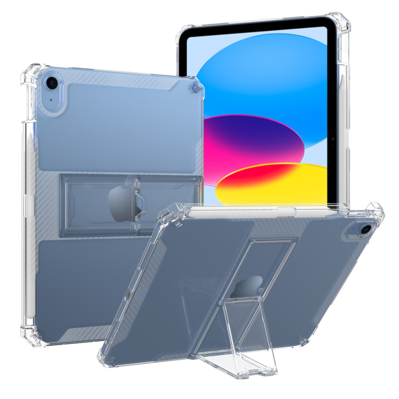 Applicable iPad10 10.9 protective case 9.7-inch transparent bracket 10.5 silicone mini6 airbag drop-resistant soft case