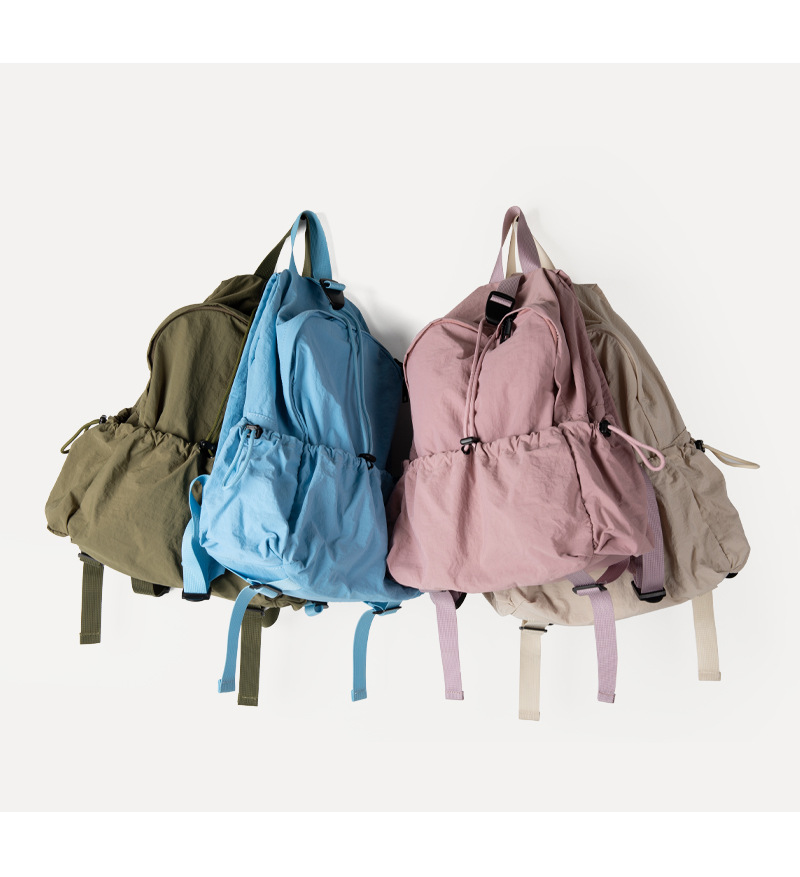 2024 Sommer neuer koreanischer Nischenrucksack mit großer Kapazität und gefaltetem, leichtem Nylon-Freizeit-Pendler-Reiserucksack_voghion.com