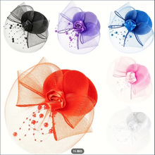 欧美爆款亚马逊小礼帽头饰新娘发饰旗袍网纱小礼帽赛马会发饰发夹