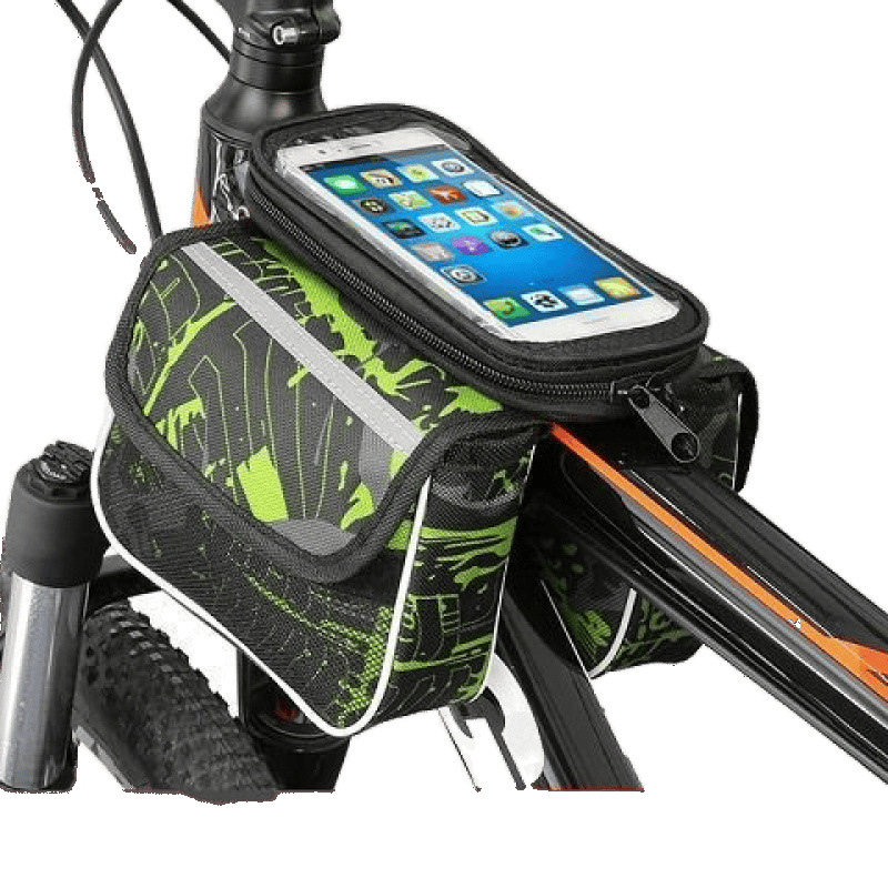 Bolsa de bicicleta Bolsa de viga delantera Bolsa de bicicleta de montaña Bolsa de teléfono móvil Bolsa de tubo superior Bolsa de alforja Accesorios para equipos de ciclismo Fábrica comercial