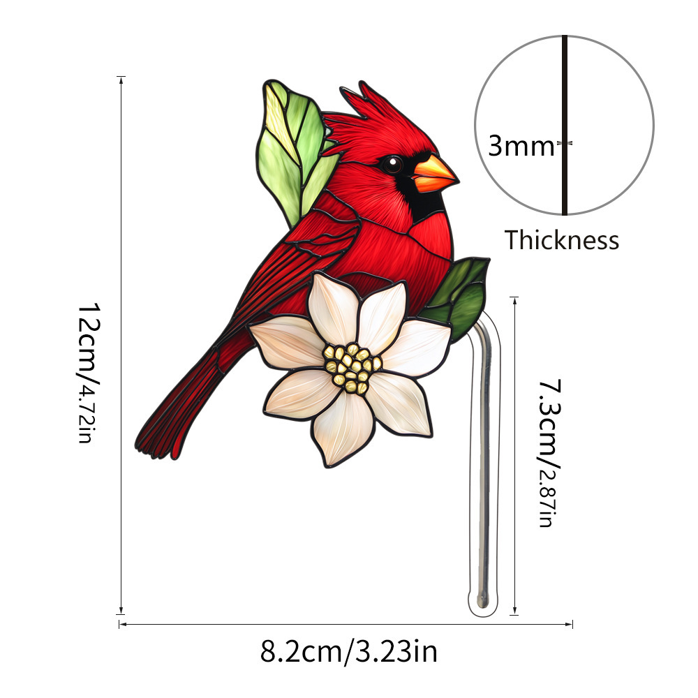 Acrílico en maceta pájaros caracol inserto decoración de maceta vidrio tintado inserción de suelo