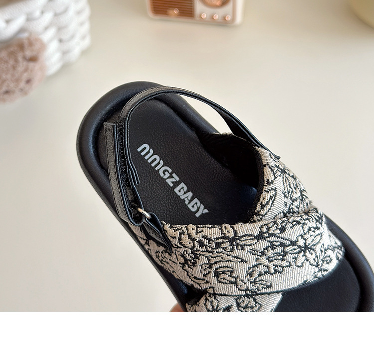 Kids Adjustable Strap Sandals Soft Sole Non Slip Beach Shoes_voghion.com