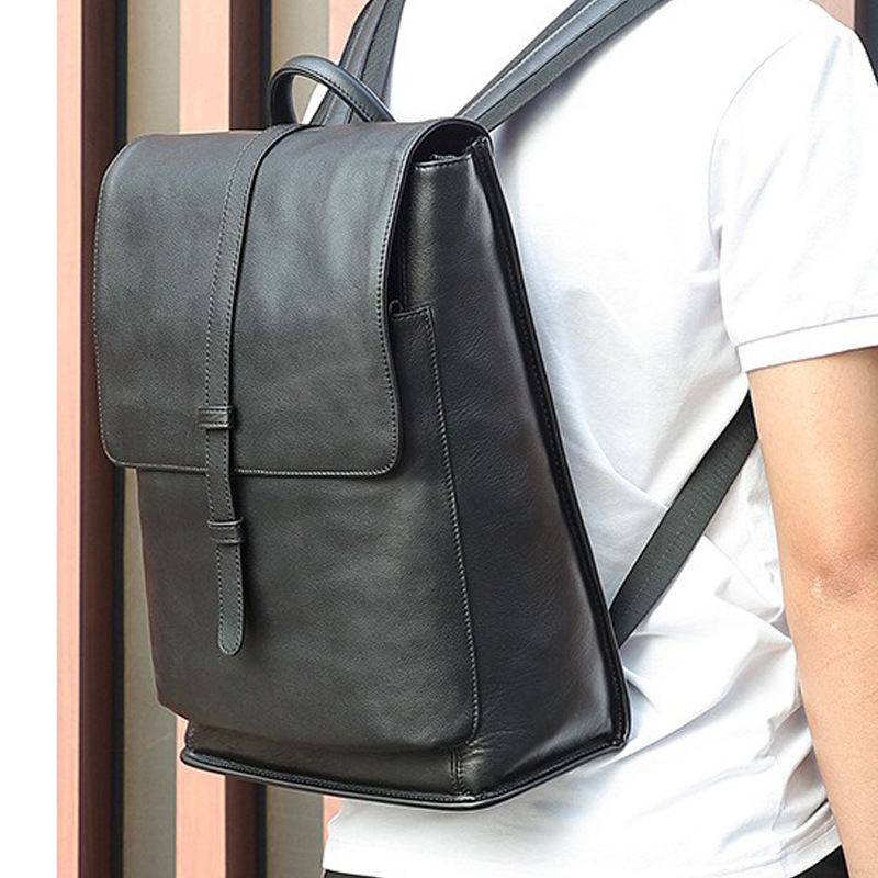 佳美达2021新款时尚潮流电脑背包淘宝爆款一件代发真皮双肩包男