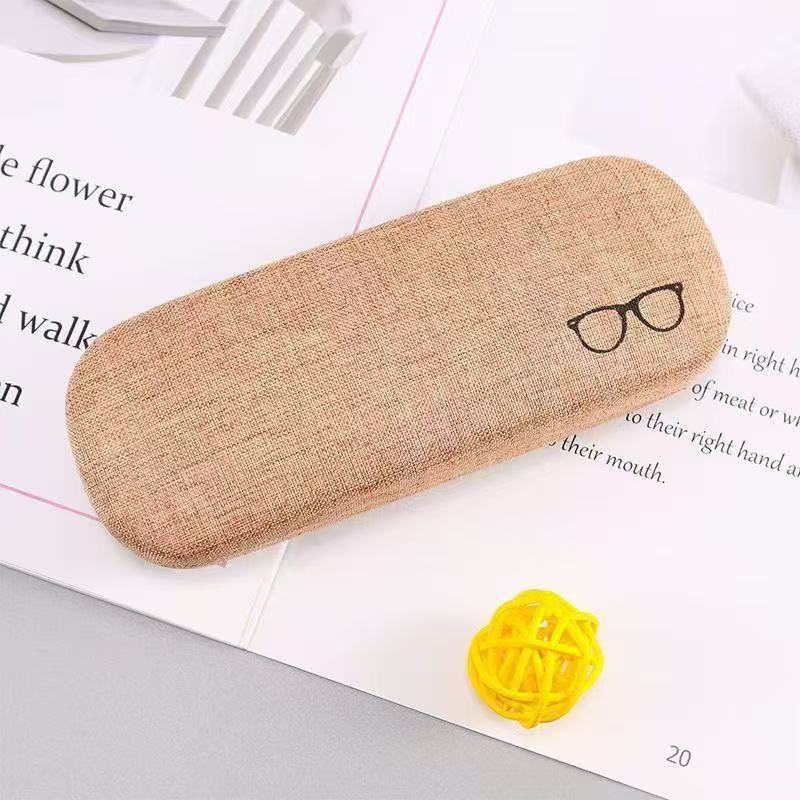 Estuche para gafas esmeriladas, espejo portátil para leer antipresión, espejo plano, caja de almacenamiento de plástico tipo gota de agua de color, carcasa dura simple