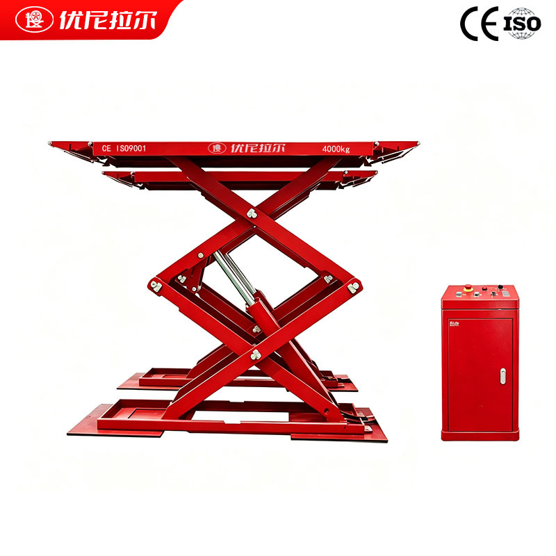 Elevador de tijera ultrafino de 4 toneladas para reparación de neumáticos image 4