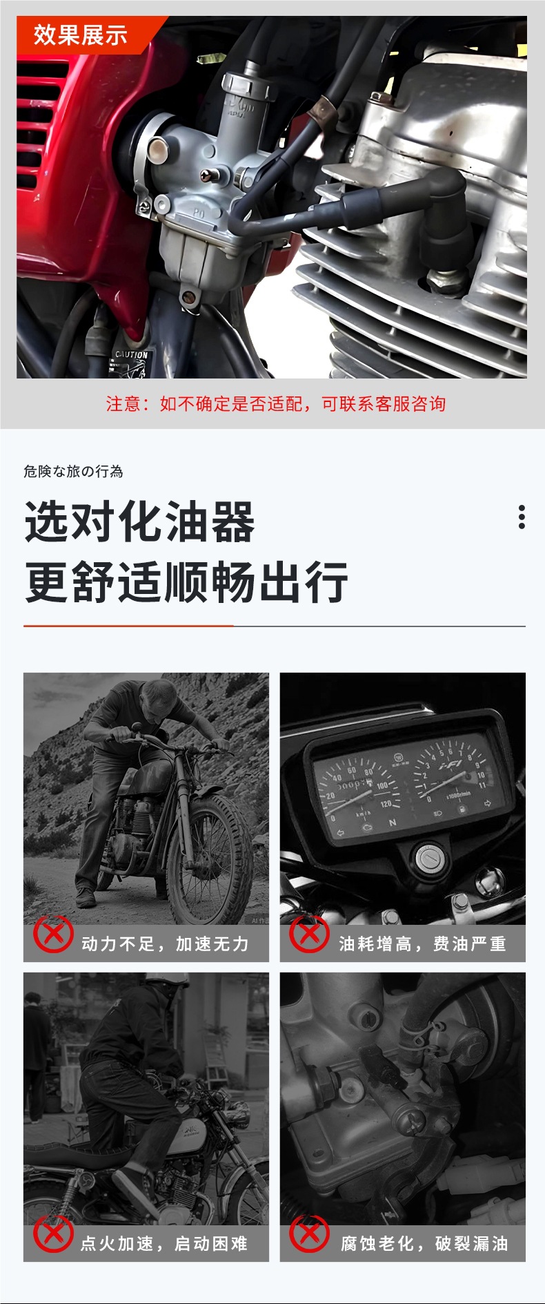 Motorcycle Cg125 150 Universal Carburetor Men's Qianjiang Zongshen Loncin Jialing Three-Wheel Pz26/27/30