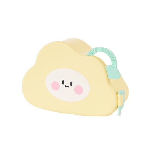 Cute cloud-shaped lunch box with lid for students, portable plastic compartment, microwaveable lunch box, children's picnic box