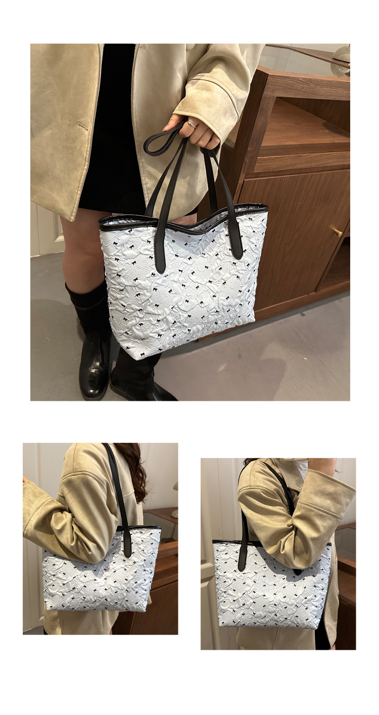 Borsa a spalla da donna stile coreano con fiocco per l'inverno_voghion.com