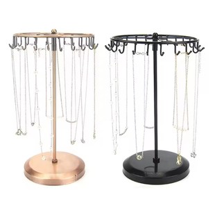 Iron jewelry rack rotating necklace display rack stall jewelry display rack detachable earrings rack jewelry storage rack