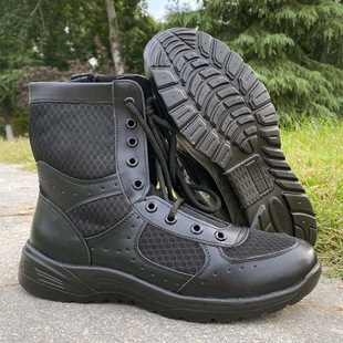 New Paratrooper Airborne Boots Men's Summer Ultra-light High-top Security Breathable Security Black Mesh Training Military Training