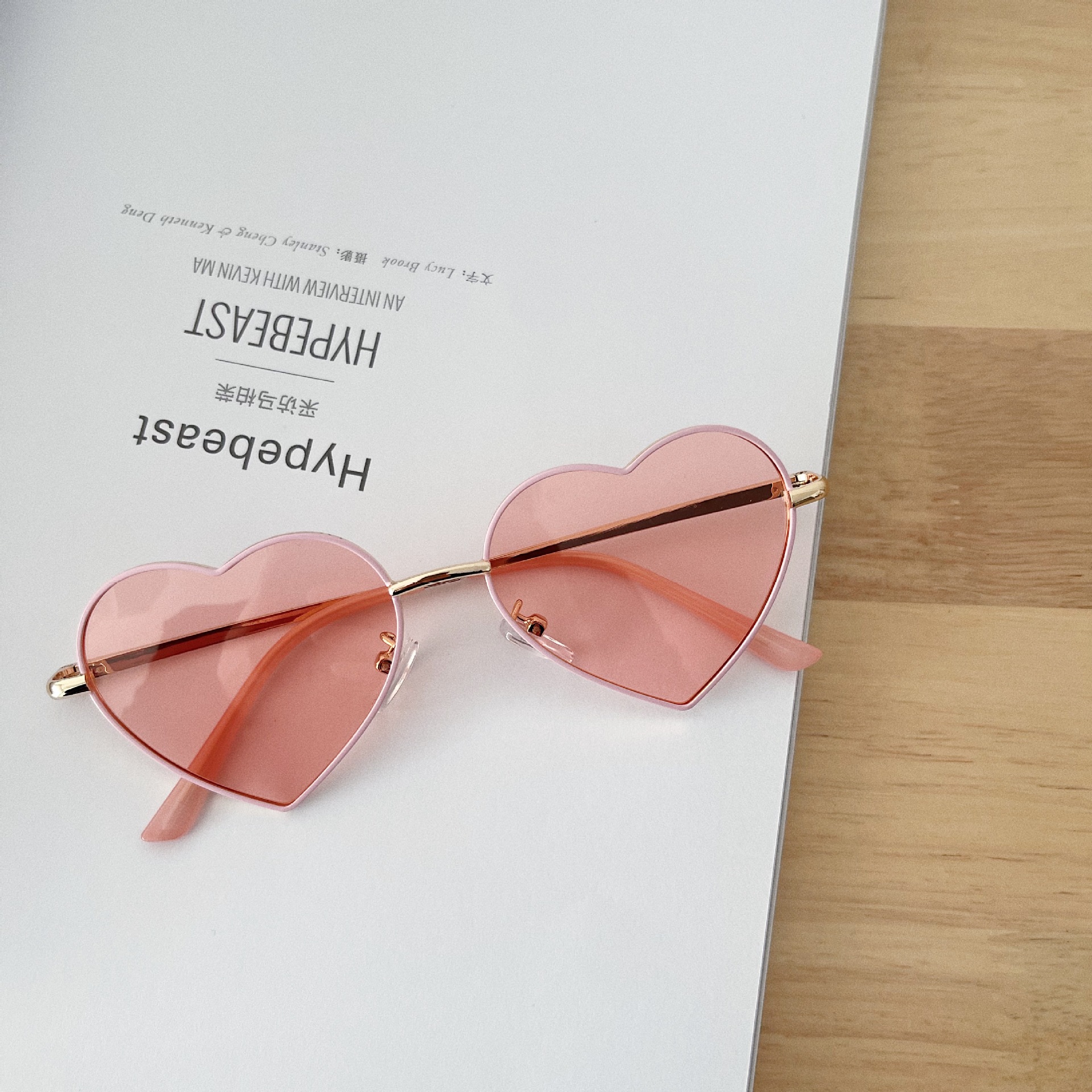 Personalized New Children's Sunglasses Retro Fashion Travel Trendy Cross-border Korean Version Heart-shaped Baby Sunglasses