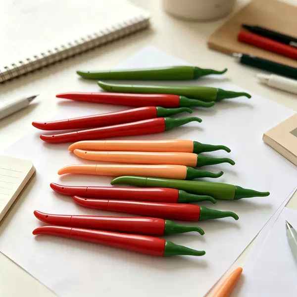 Chili Neutral Pen Creative Artificial Cute Cartoon Learning Stationery Shape Office Supplies Needle Tube Water-Based Signature Pen
