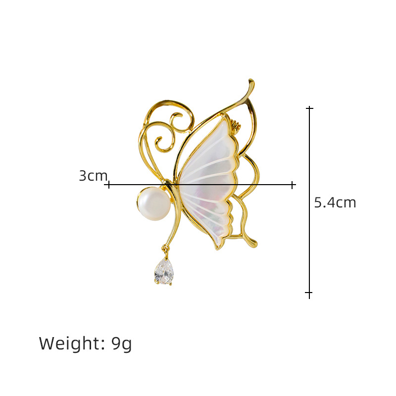 Nuevo Seiko bronce dorado arco de frita tallado broche dulce elegante accesorios accesorios accesorios de brazo vacío joyas
