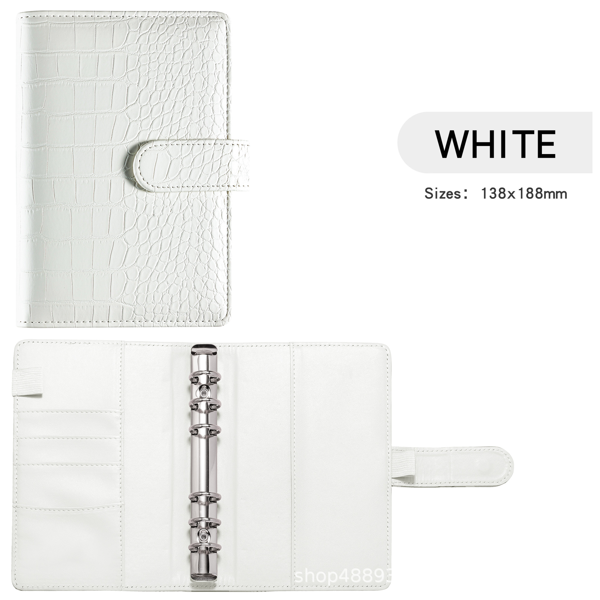 Patrón de cocodrilo-Blanco (sola cáscara)