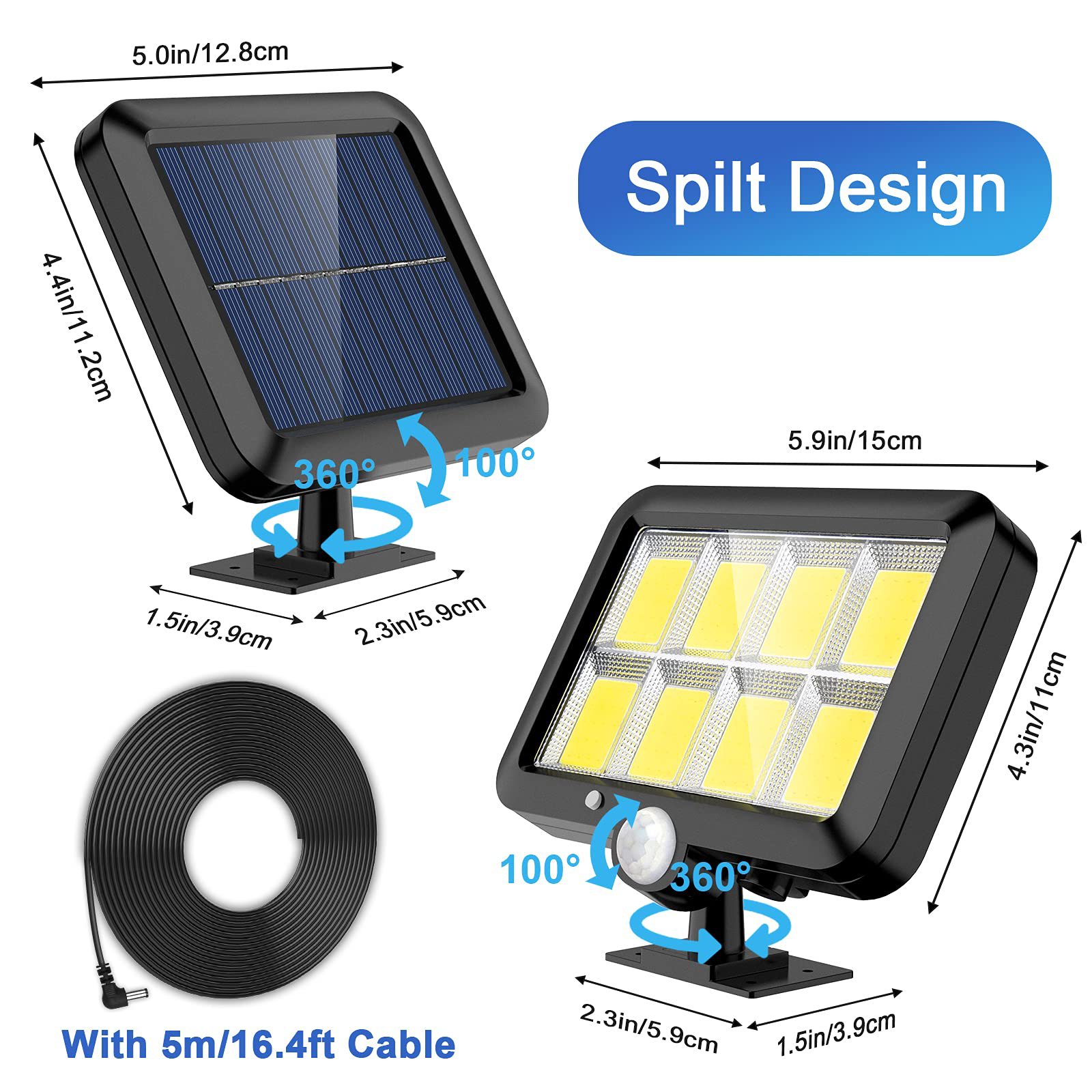 En stock transfronteriza lámpara de pared solar al aire libre lámpara de inducción del cuerpo humano iluminación del hogar lámpara de calle pequeña lámpara de jardín dividida a prueba de agua