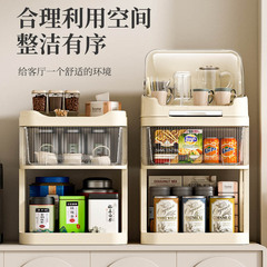防塵デスクトップカップ収納棚カップホルダー水カップロッカー棚ティーセットコーヒーマグカップ収納ボックス