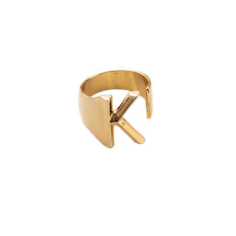 Fashion Letter Copper Plating Open Ring 1 Piece
