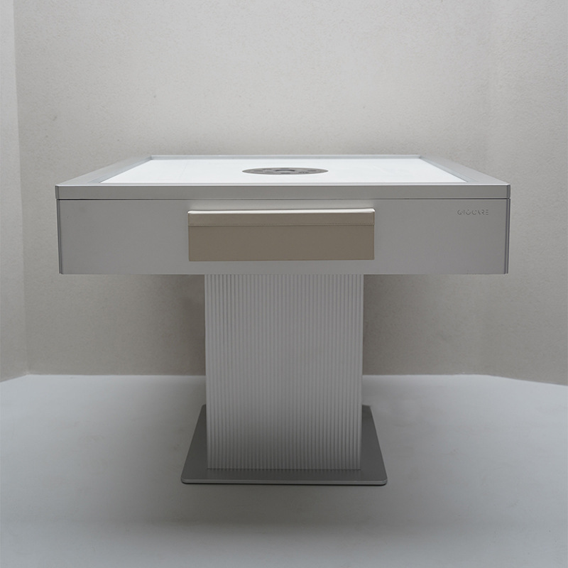 Mesa de mahjong de sala de ajedrez y cartas italiana automática 2024 nueva máquina de mahjong eléctrica para el hogar mesa de gorrión premium plata