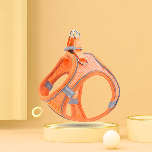 Cross-border pet supplies vest-type pet leash cat and dog harness breathable reflective dog chain