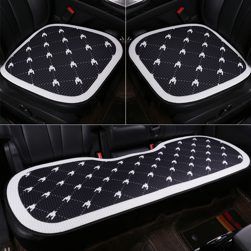 New Car Seat Cushion, Universal for All Seasons, Linen Seat Cushion, Half-Wrapped Waist-Cushion, Summer Cooling Pad, Non-Slip Breathable Seat Cushion Cover