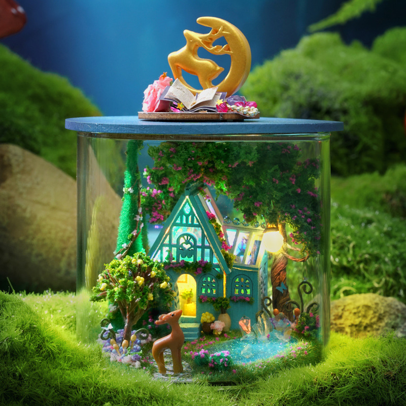 Smart & Fun House DIY Cottage Dream-Realizing Jar: A Magical Wonderland of Bountiful Moments—Perfect for Crafting Your Own Fairy-Garden Gift