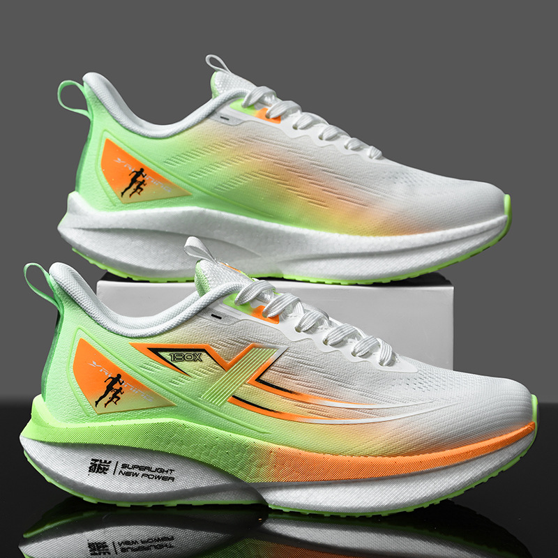 National Tide Adolescentes Zapatos para correr antideslizantes resistentes al desgaste Hombres y mujeres ultraligeros, transpirables, amortiguadores, rebote, zapatos deportivos de pareja, marea