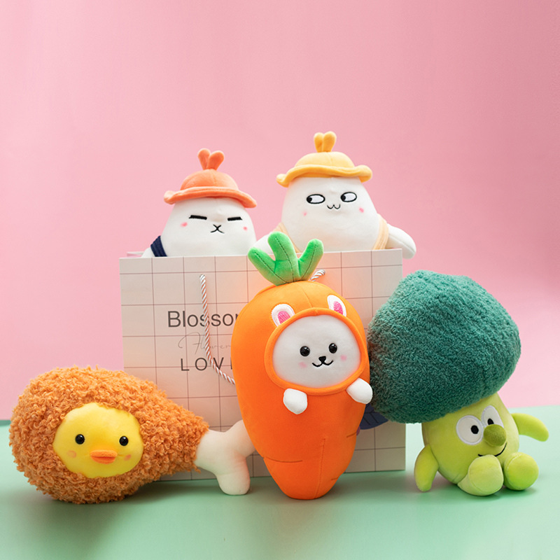 Cross border new pattern Vegetables Doll children originality Plush Toys Carrot drumsticks Pillows a doll wholesale