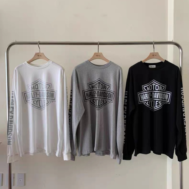 No Returns or Exchanges 2026 Spring New Korean Style Loose American Retro Versatile Round Neck Letter Print Long-Sleeved T-Shirt Top No Returns or Exchanges 2026 Spring New Korean Style Loose American Retro Versatile Round Neck Letter Print Long-Sleeved T-Shirt Top