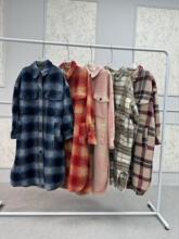 法式羊毛大衣复古经典不过时新款翻领宽松中长款外套格纹羊毛大衣