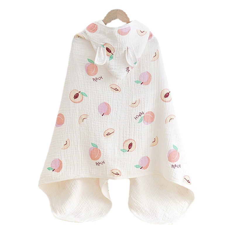 Детский хлопковый марлевый плащ с капюшоном банное полотенце младенческий мультфильм плащ детский плащ носимое банное полотенце Внешняя торговля