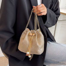 满水钻包包女夏季新款潮百搭斜挎包链条包手提水桶包独立站批惠里