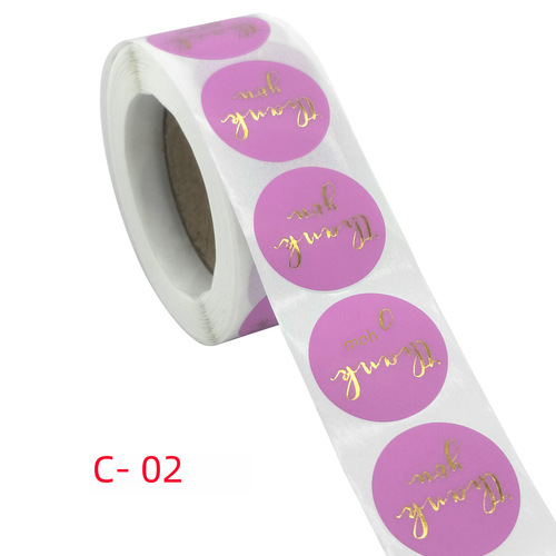 Bulk wholesale Amazon colored foil sticker labels with gold foil, 1-inch self-adhesive labels