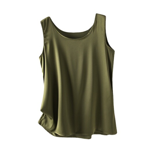 Silk Camisole Women's  Summer New Versatile Silk Solid Color Loose Inner Sleeveless Bottoming Top Wear Outside