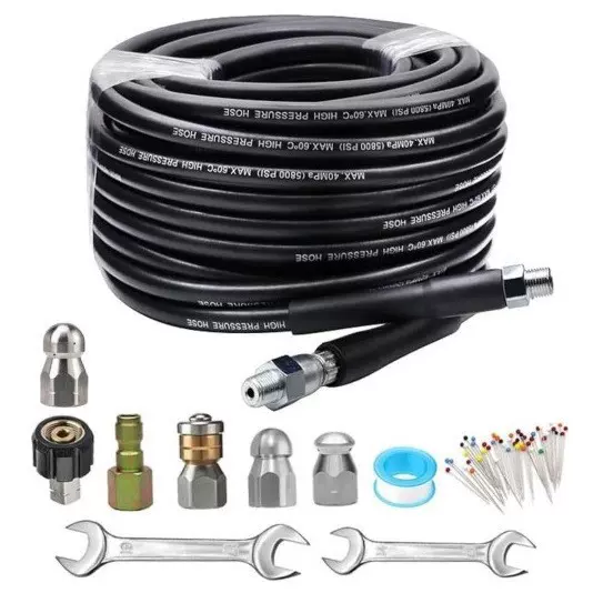 新款高压水老鼠疏通下水道地水老鼠喷头清洗通污配件洗车机亚马逊