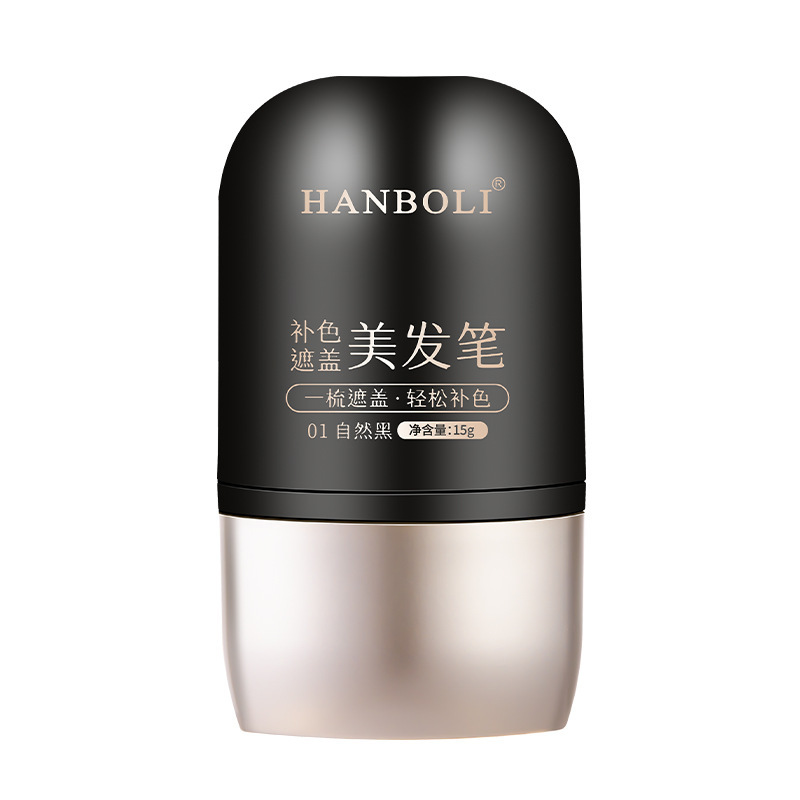 Hanboli カラーコンシーラー ヘアペン 色褪せしない 使い捨てカラーコンプメント スティック 植物エキスで白髪をカバー|undefined