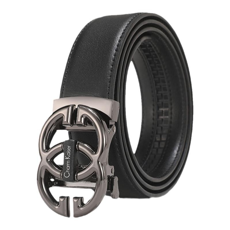 [Factory Direct Supply] Belt Men's Belt Automatic Buckle Real Cowhide Letter G Buckle LOGO Men's Pants Belt