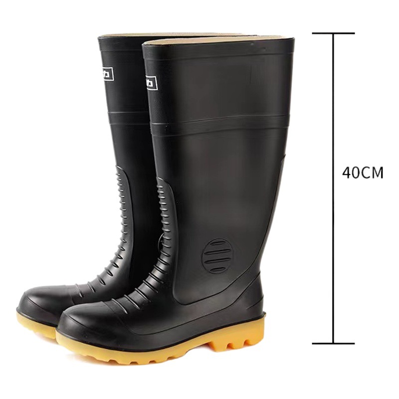 Botas de lluvia de seguridad con punta de acero, antipinchazos, para trabajo y minería, suministro al por mayor image 1