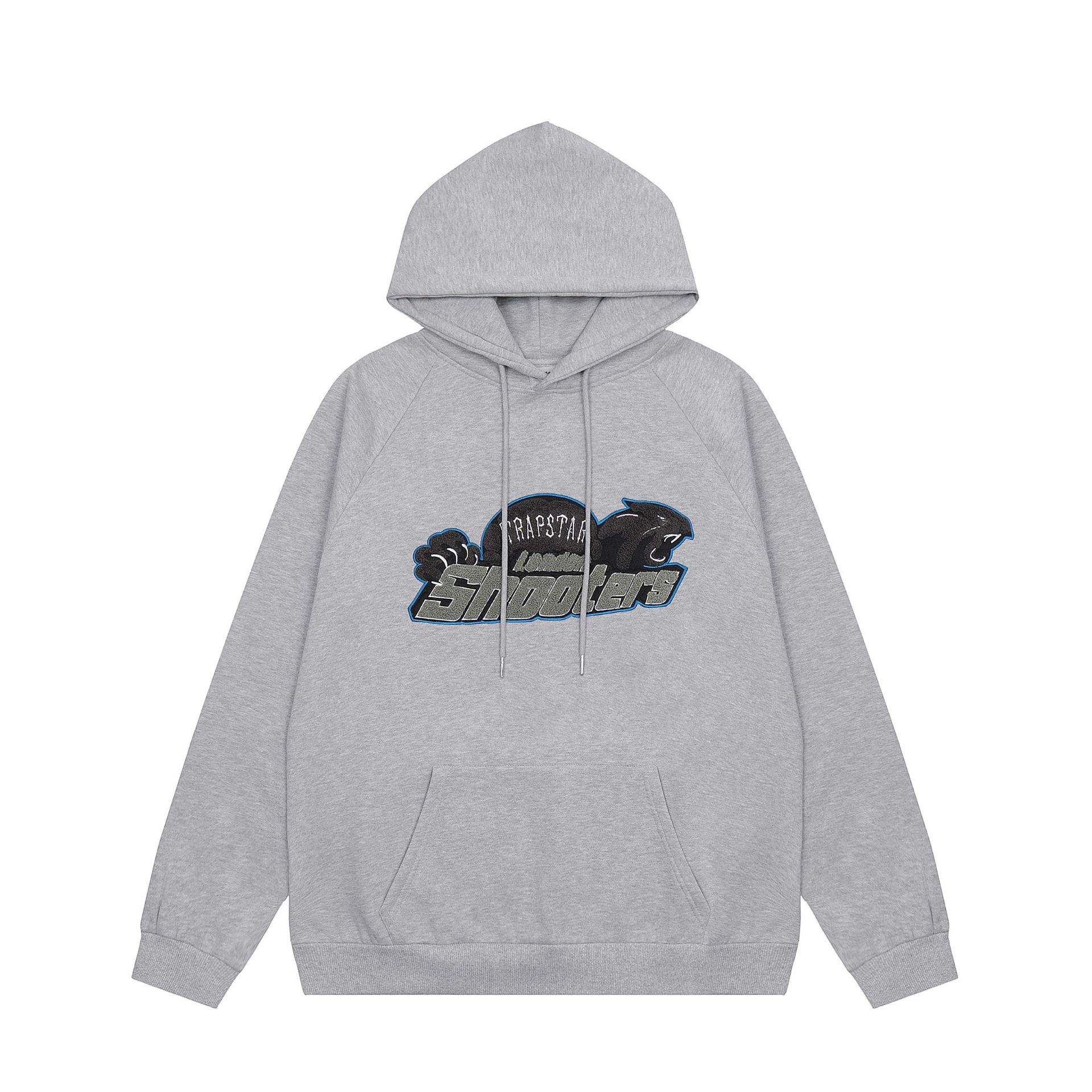 23SS otoño e invierno marca de moda europea y americana Toalla de cabeza de tigre negro bordado forrado de lana hombres y mujeres pareja traje casual al por mayor