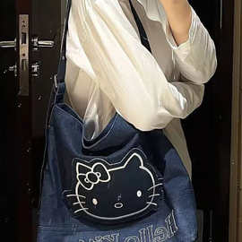 日系HelloKitty大容量托特包女通勤百搭购物收纳包可爱单肩手提包