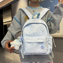 跨境小碎花小清新温柔风休闲双肩包女ins风初高中生书包旅行背包